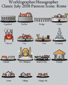 Hex/Worldographer Classic Style Roman World Map Icons