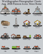 Hex/Worldographer Classic Style Roman (More) World Map Icons