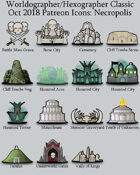 Hex/Worldographer Classic Style Necropolis World Map Icons