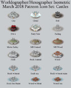 Worldographer Isometric Style Castles World Map Icons