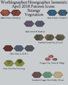 Worldographer Isometric Style Strange Vegetation World Map Icons