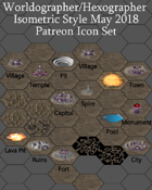 Worldographer Isometric Style Underdark/Drow World Map Icons
