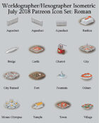 Worldographer Isometric Style Roman World Map Icons