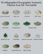 Worldographer Isometric Style Necropolis World Map Icons