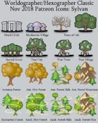 Hex/Worldographer Classic Style Sylvan World Map Icons