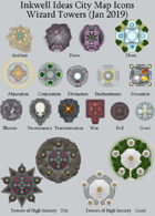 Cityographer Wizard Towers City Map Icons (Any Editor)