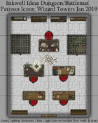 Dungeon/Battlemat Wizard's Tower Map Icons (Any Editor)
