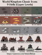 Hex/Worldographer Classic Style 9 Hells Upper Levels World Map Icons