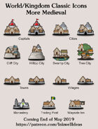 Hex/Worldographer Classic Style Medieval World Map Icons