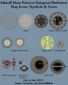 Dungeon/Battlemat Symbols & Gates Map Icons (Any Editor)