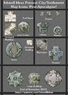 City/Village Post-Apocalyptic Map Icons (Any Editor)