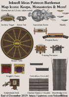 Dungeon/Battlemat Keeps & Monasteries Map Icons (Any Editor)