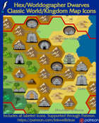 Hex/Worldographer Classic Style Dwarven World Map Icons