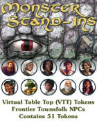 Monster Stand-Ins VTT Tokens: Frontier Townsfolk NPCs