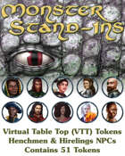 Monster Stand-Ins VTT Tokens: Henchmen & Hirelings NPCs