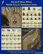 Worldographer Mines Battlemat, Settlement, and World/Kingdom Map Icons