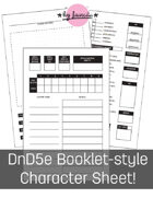 DnD 5e Booklet-style Custom Character Sheet