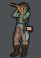 Pirate with Spyglass Stock art