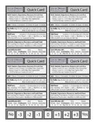 Quick Card for the Lucid Dreams Role-playing Engine