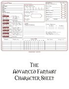 Advanced Fantasy Character Sheet