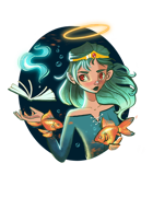 Fish Sorceress - Wizard RPG Stock Art