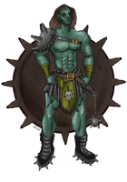 Confident Orc - Barbarian RPG Stock Art
