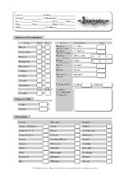 Iluminados, hoja de personaje (character sheet)