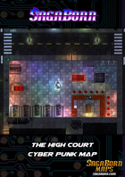 Map - Cyberpunk Bar - The High Court (31x20)