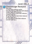 Cheeseburger Backpack - Custom Card