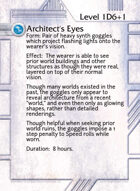 Architect's Eyes - Custom Card