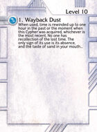 1. Wayback Dust - Custom Card