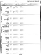 Wasuremonogatari Character Sheet