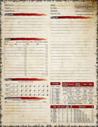 Oubliette Second Edition Character Sheets