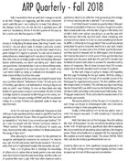 ARP Newsletter, Fall 2018