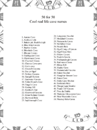 50 for 50 Cool real life cave names