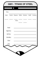 Titans of Steel Character Sheet