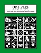 One Page Number Nine : Desert and Wasteland Features and Hazards