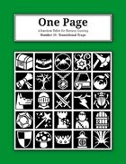 One Page Number Thirteen : Transitional Traps
