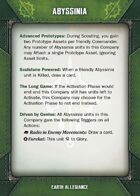 Abysinnia Allegiance Card