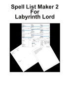 Spell List Maker 2 For Labyrinth Lord