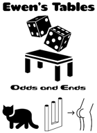 Ewen's Tables: Odds and Ends