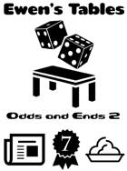 Ewen's Tables: Odds and Ends 2