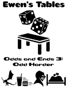 Ewen's Tables: Odds and Ends 3: Odd Harder