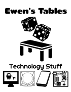 Ewen's Tables: Technology Stuff