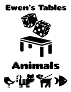 Ewen's Tables: Animals