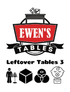 Ewen's Tables: Leftover Tables 3