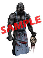 Image- Stock Art- Stock Illustration- Halloween butcher with machete