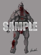 Image- Stock Art- Stock Illustration- Zombie on holiday in underwear