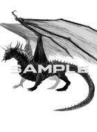 Image- Stock Art- Stock Illustration- Creature Dragon Black