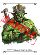 Image - Stock Art - Grayscale - Stock Illustration - rpg - Orc - Warrior